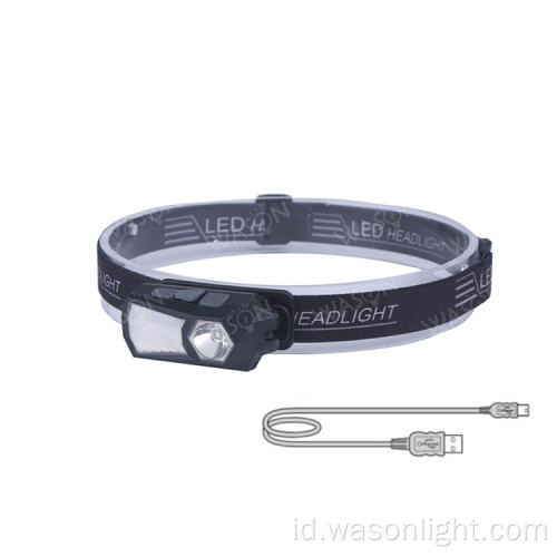 Lampu LED Head Clip Berputar Isi Ulang